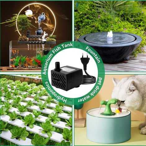 Pompe à Eau Submersible Miniature Réglable pour Aquarium Fontaine Bassin et Distributeur d'Eau pour Animaux (1/5)
