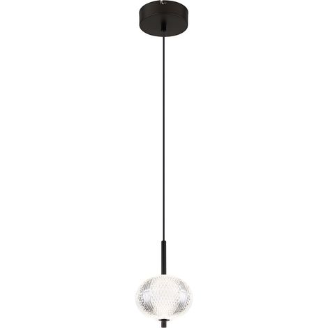 Globo - lampada a sospensione - Aida - nero - vetro - Ø 15cm -