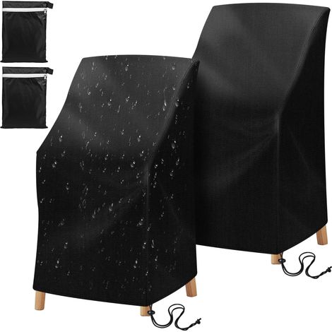 Ce Lot de 2 Housse Fauteuil Jardin est fabriqué en Tissu Oxford résistant, imperméable et résistant aux UV, et Convient aux balcons et aux Jardins (1/5)