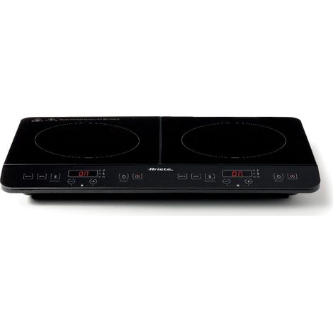 Ariete 1998 Piano cottura a induzione portatile doppio 58 cm 2 zone 3500W 12 livelli di potenza Touch Timer vetroceramica colore Nero (1/5)