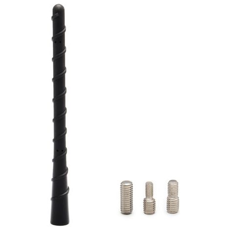 QORVA-Antenne Voiture Courte Universel FM Dab Antenne Voiture 18 cm Antenne Autoradio Antenne Toit pour Une Réception AM/FM Optimale avec Super Compatibilité Vis M4, M5, M6
