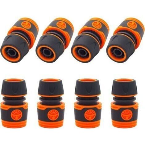 Raccord Tuyau D Arrosage - 8 Pièces - Plastique Antirouille - Compatible Tuyaux PVC 12 mm - Étanche Et Rapide (1/5)
