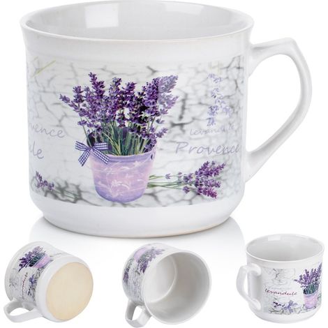 Grande tazza in ceramica per bere tè, erbe, caffè, cioccolata calda, riscaldare XL (1/5)