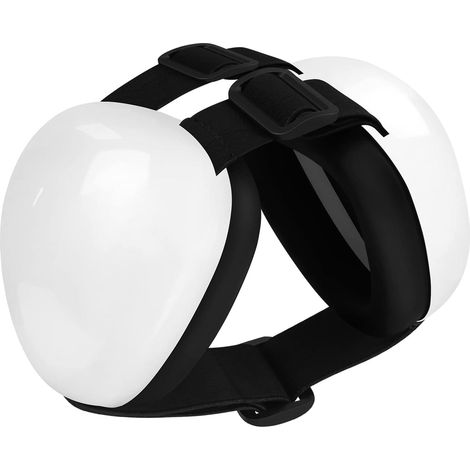 Cache-oreilles pour chien (moyen, blanc) pour la protection auditive 29 DB NRR