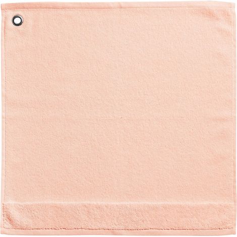 Essuie-mains Éponge Curl en Coton avec Œillet de Suspension Coloris Poudre 50 x 50 cm - PANGIVO