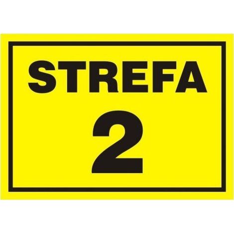 cartello informativo procera 2 strefa zagrozenia wybuchem PVC 15x21 cm