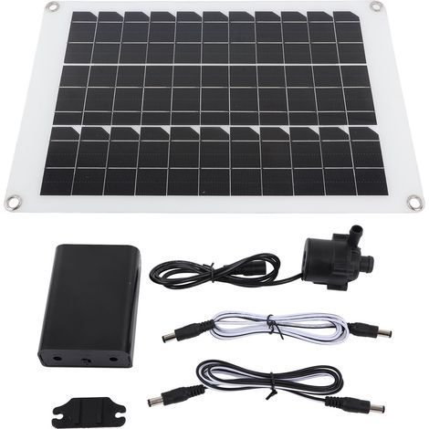 20-W-Solarbrunnenpumpen-Set, mit Panel-Betrieb, tauchfähig, geräuschlos, 12 V, für Vogeltränken, Fischteiche und Hydrokulturgärten (1/5)