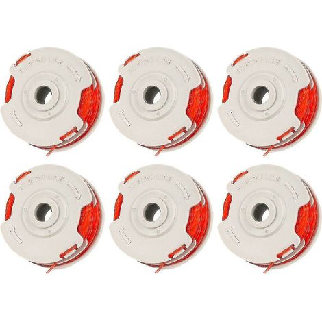 Paquete de 6 bobinas de repuesto para desbrozadoras Flymo – compatible con el modelo Fly021, hilo de nailon resistente, 2,4 mm
