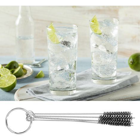 Kit de Brosses à Tube Nylon Inox Noir 0.2/0.25/0.3/0.4/0.5cm - 5 Brosses pour Nettoyer Bouteilles, Machines Café et Verres (1/5)