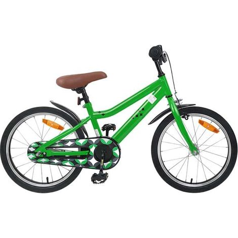 Vélo enfant 18 pouces, adapté aux enfants de 5 à 7 ans - Vert