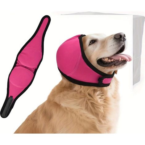 Cache-oreilles anti-bruit pour animaux de compagnie, protection auriculaire pour chiens, en polyester, pour apaiser lors du toilettage ou du bain, prévention de l'anxiété, taille S (1/4)