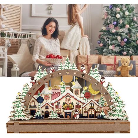 Weihnachtsdekorationen aus Holz, weihnachtliche Schaufensterdekorationen, kreative und handgefertigte Weihnachtsgeschenke – Stil 1 (1/5)