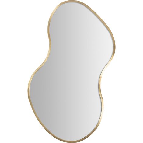 Miroir mural organique contour doré art déco - doré et miroir (1/4)