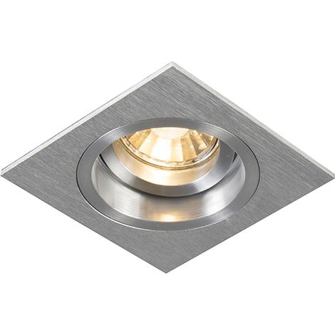 QAZQA Recessed Square Aluminium Swivel and Tilt Spotlight - Chuck
