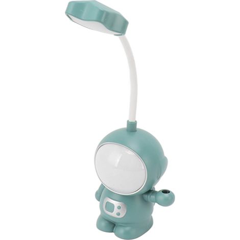 3W LED-Nachttischlampe mit USB-Ladefunktion, Augenschutz, einzigartiges Design, tragbar, sanftes, warmes Licht, Leselampe fürs Schlafzimmer, Grün (1/5)
