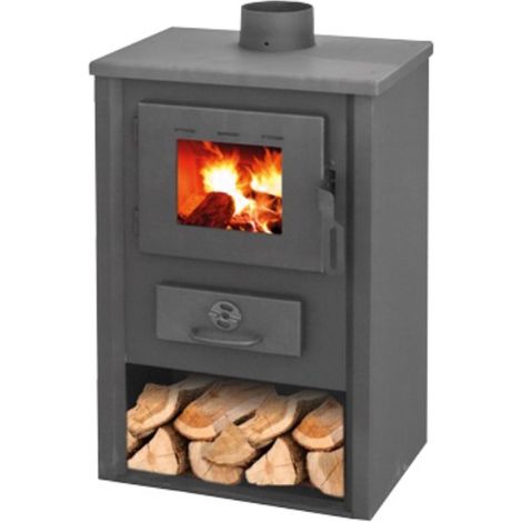 Stufa riscaldamento a Legna con Struttura in acciaio 9.7 kW Koine Antracite (1/4)