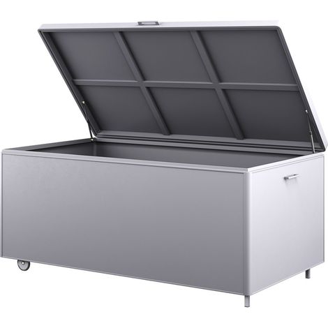 Gartenbox für Kissen, Decken, Aufbewahrungsbox 954L 160x82 zumm weißes Aluminium Homms (1/5)