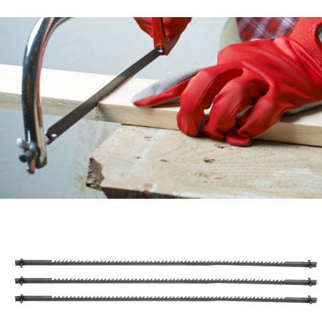 12 lames de scie sauteuse, 15 dents, acier au carbone haute résistance, pour la coupe du bois et du métal, 132 mm (1/5)