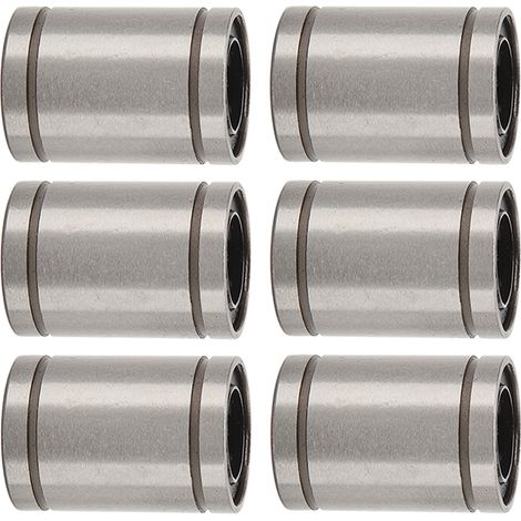 Lot de 10 roulements à billes linéaires LM12UU, diamètre intérieur 12 mm, diamètre extérieur 21 mm, longueur 30 mm, en acier allié, douille de mouvement linéaire pour cylindre (1/5)