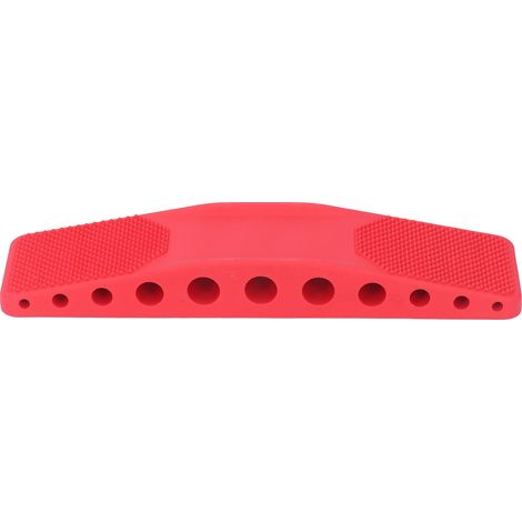 Brosse pour chevaux 6-en-1, outil de toilettage portable antidérapant, gommage et massage pour le soin du pelage, rouge, boîte cadeau (1/5)