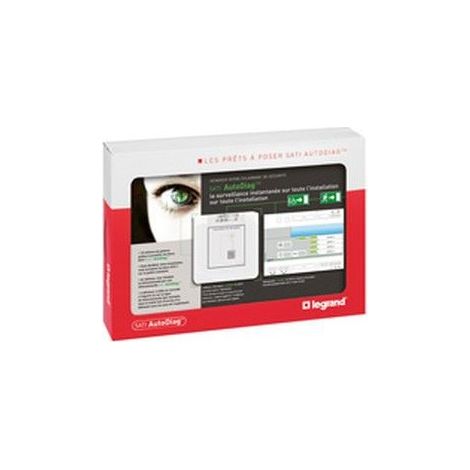 Legrand – Kit télécommande modulaire avec afficheur LED pour alimentation et surveillance des BAES SATI ECO1 et ECO2 – Prêt à poser – Alerte à distance par SMS