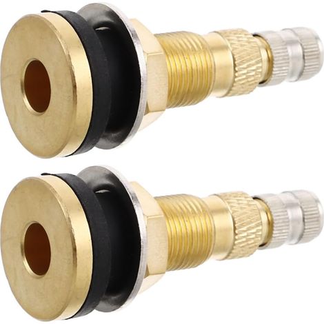 Valve de Pneu Tubeless en Cuivre, 2 Pièces, Robuste pour Atelier (1/5)