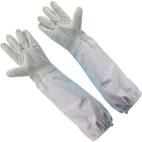 1paire Gants d'Apiculture, Gants d'Apiculture avec Manches Longues, Gants de Protection avec Manches (1/4)