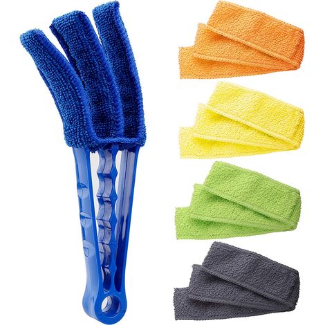 Detergente per tende con spazzola per la polvere e 5 panni in microfibra - Strumenti per la pulizia delle tende Tende Aria condizionata (1/5)