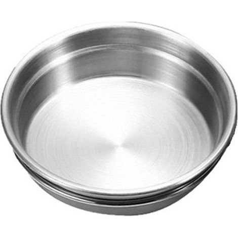 Moule à œufs à trois cavités en acier inoxydable - cercle à pâtisserie antiadhésif avec poignée, parfait pour le petit-déjeuner. (1/5)