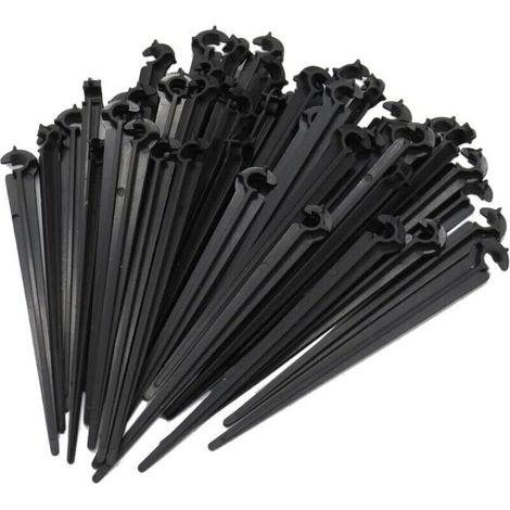 50-teiliges Gartenschlauch-Set zur Befestigung und Führung von Bewässerungsschläuchen im Boden, 4/7 mm Tropfbewässerungsschlauch für den Außenbereich zur Gartenbewässerung