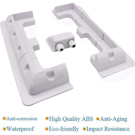 7 pièces Support de montage en ABS pour panneau solaire, sans perçage, pour camping-cars, camping-cars, toits, blanc