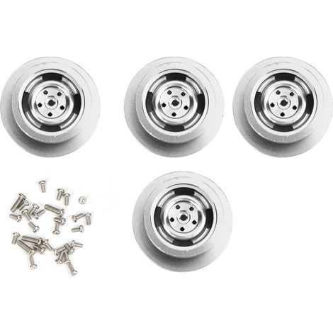 RC-Car-Ersatzteilset, Metallfelgen für MN D90, MN-99, MN-91, FJ-45, Upgrade-Zubehör (silber MN-027S) (1/5)