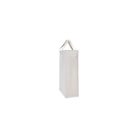 Panier à linge étroit en tissu Oxford 600D Poignée renforcée pour transport facile Pliable pour rangement optimal Blanc cassé (1/5)
