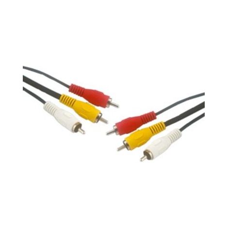 Cavo Rca 3 maschi A 3 maschi Rca 5m 37.014/5