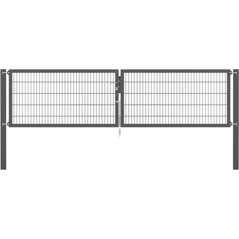 ALBERTS Doppeltor Flexo Plus, anth.RAL 7016, z.Einbet.BxH4000x1000mm, PF1700/100x100mm (1/5)