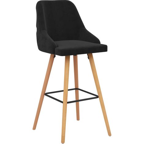 Maison Exclusive - Barhocker 2 Stk. Schwarz Samt