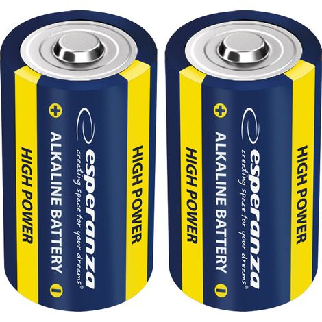 Piles alcalines Esperanza LR14 C, lot de 2 (EZB107)