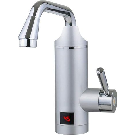 Robinet Acier Inoxydable Robinet Chauffant Cuisine Chauffe-Eau Réglable Avec LED Affichage De La Température Robinet 3KW (Bas)