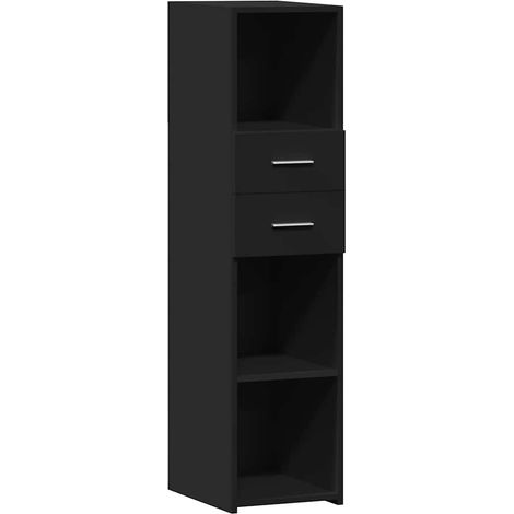 Maison Exclusive - Credenza Nera 30x42,5x124 cm in Legno Multistrato (1/5)
