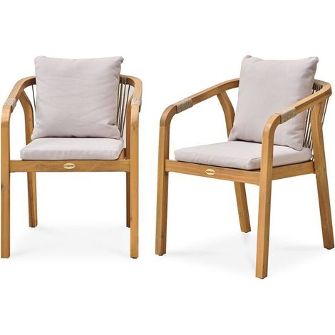 Lot de 2 fauteuils de jardin - DCB GARDEN - Serena-FT (1/5)