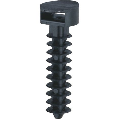 Legrand – Embase à cheville standard COLSON pour perçage 8mm noire – Polyamide – Température d'utilisation -25 à 85 °C – Pour collier jusqu'à 9mm (1/3)