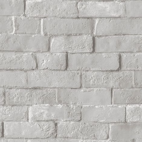 Grey Brick Effect Wallpaper Modern Feature Wall Living Room Bedroom (1/4)