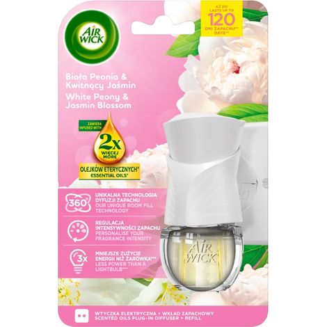 Air Wick Elektrischer Lufterfrischer, Set mit den Düften Weiße Pfingstrose und Jasmin, 19 ml (1/5)