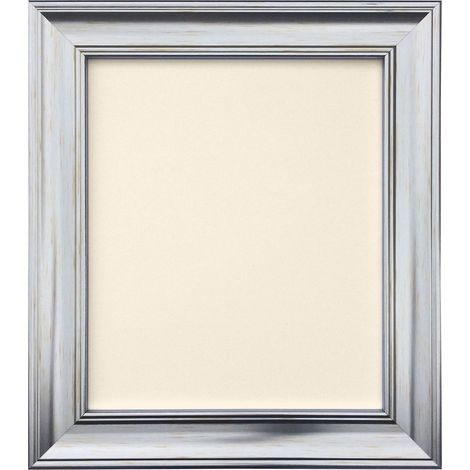 Cadre photo scandinave gris pâle vieilli avec dos ivoire 20,3 x 20,3 cm (1/5)