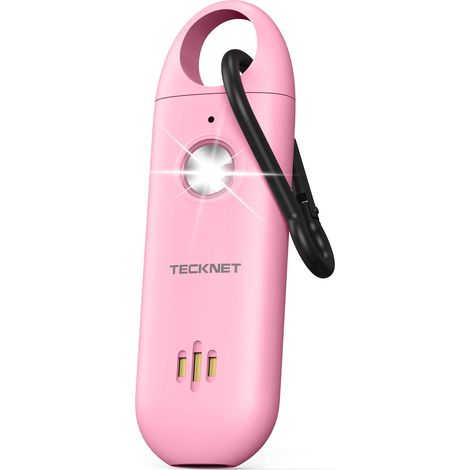 Alarme Personnelle pour Femmes, Alarme de Poche avec Sirène 130dB et Signal Lumineux LED, Porte-clés de Chargement USB Type-C, Alarmes de Poche pour Enfants, Femmes, Personnes Âgées (1/5)