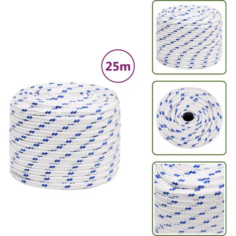 Corde de bateau Blanc 16 mm 25 m Polypropylène - Corde De Bateau - Corde Nautique - Polypropylène - Amarrage - Gréement (1/5)