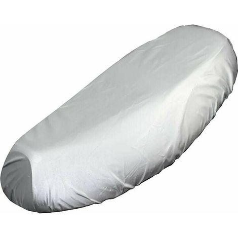 Fundas de asiento UlisemMotorcycle, universales, impermeables, de tela Oxford, con protección solar para exteriores, elásticas, color plateado, tallas 51-55 cm (1/4)