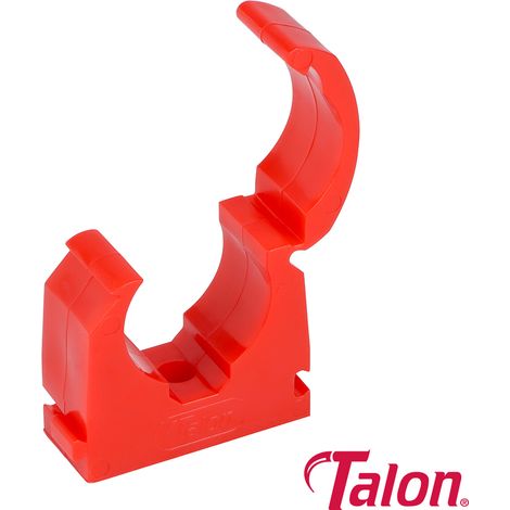 Single Hinged ID Pipe Clips Red - 22mm