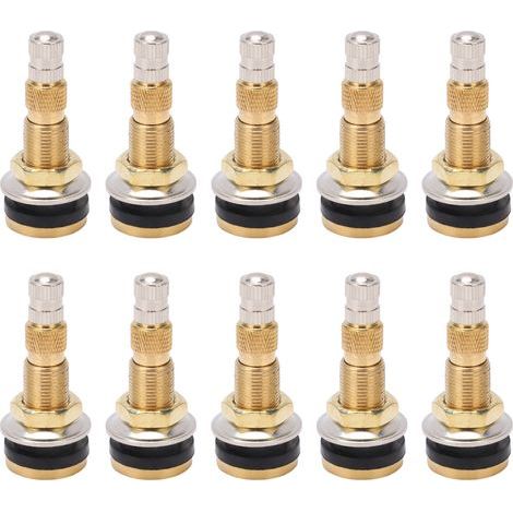 Tige de Valve de pneu sans chambre à Air liquide, 10 pièces, en laiton 1 7/8 pouces TR618A pour tracteur, trou de Valve de 0,625 pouces (1/5)