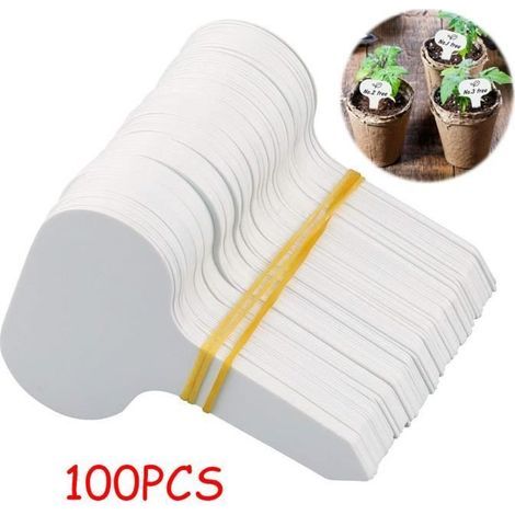 Herb Plant Labels - Garden Markers - White - 5x7cm - Pack of 100